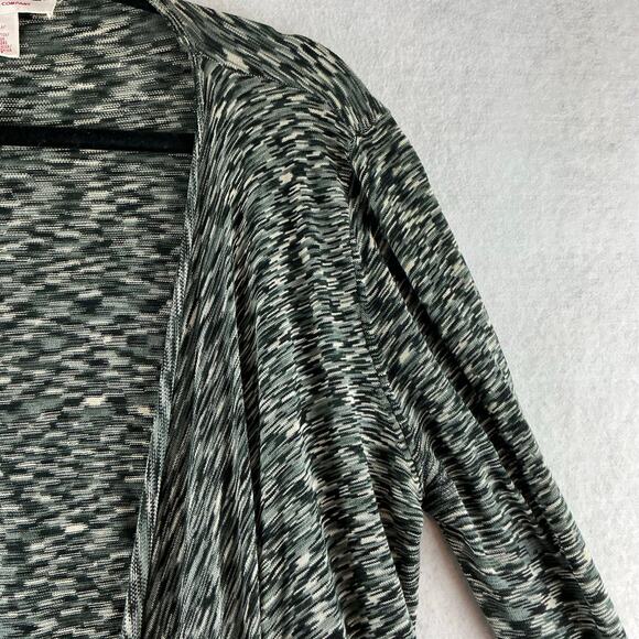 Nine & Company Cardigan Sweater Women's Large Silk Cotton Waterfall Space Dye - Picture 7 of 11